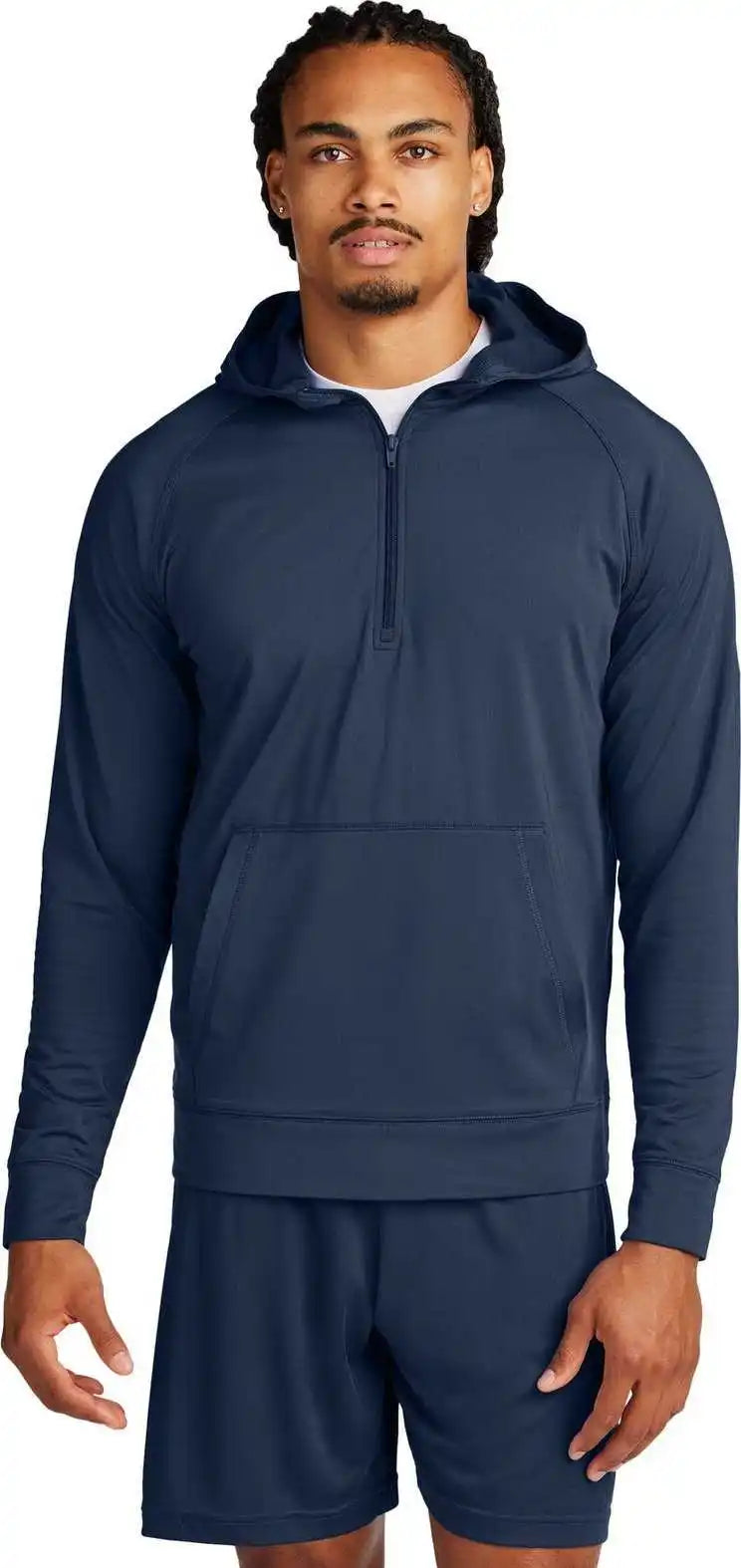 Sport Tek St856 Wick Stretch 1/2 Zip Hoodie True Navy