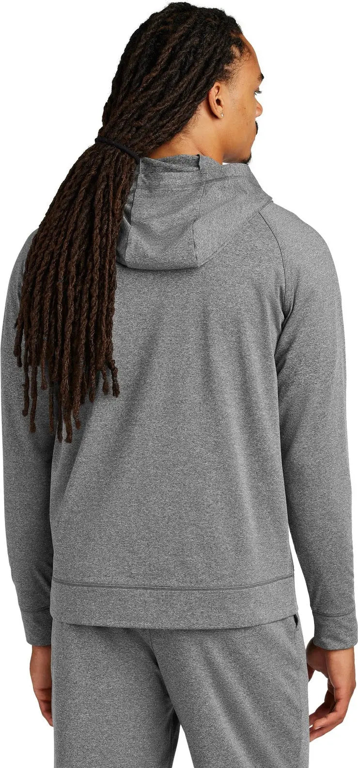 Sport-tek St856 Sport-wick Stretch 1/2-zip Hoodie - Charcoal Gray Heather