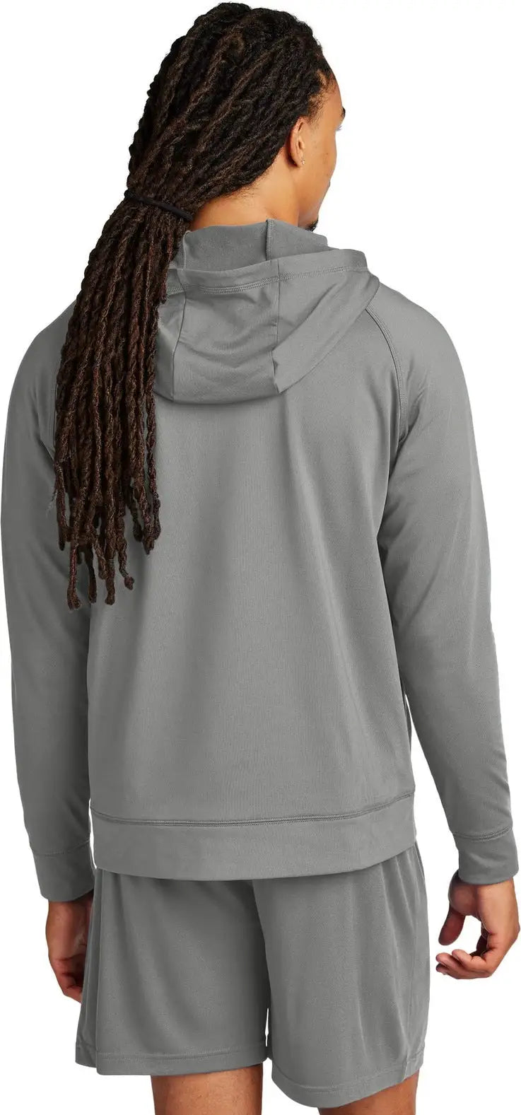 Sport-tek St856 Sport-wick Stretch 1/2-zip Hoodie - Charcoal Gray