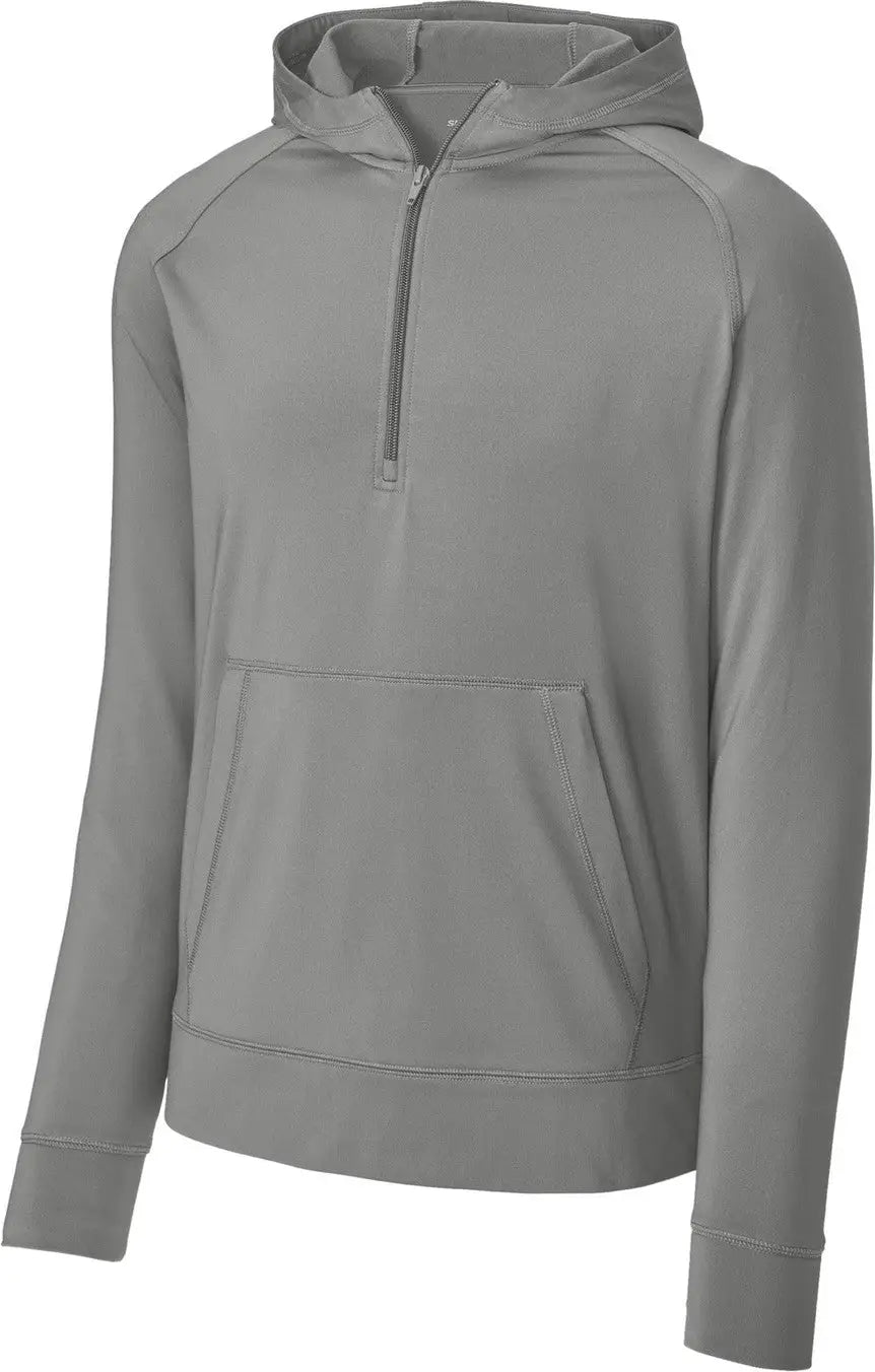 Sport-tek St856 Sport-wick Stretch 1/2-zip Hoodie - Charcoal Gray