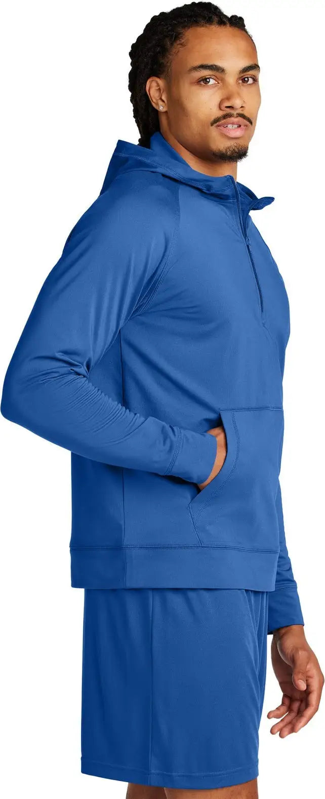 Sport-tek St856 Sport-wick Stretch 1/2-zip Hoodie - True Royal