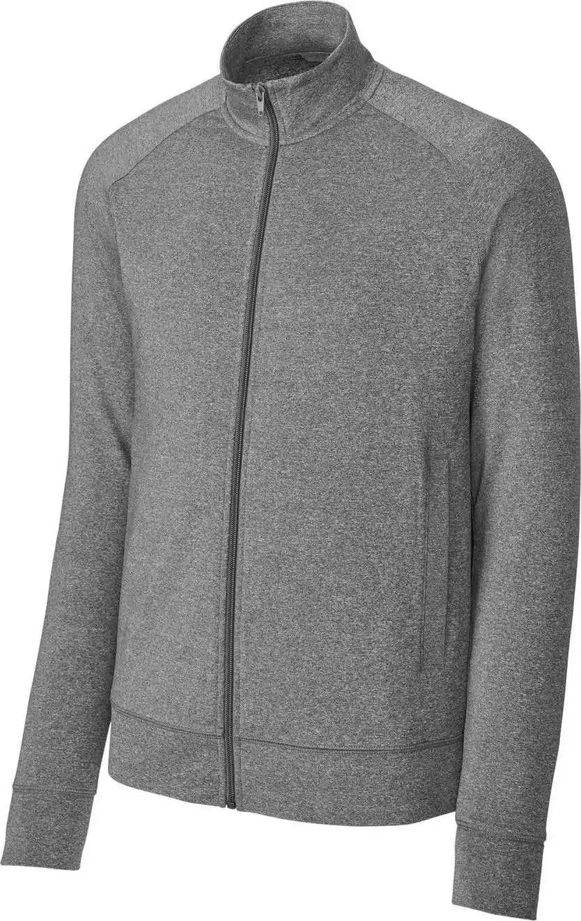 Sport Tek St857 Wick Stretch Full Zip Cadet Jacket Chargreyht