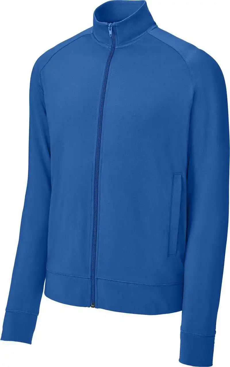 Sport Tek St857 Wick Stretch Full Zip Cadet Jacket True Royal