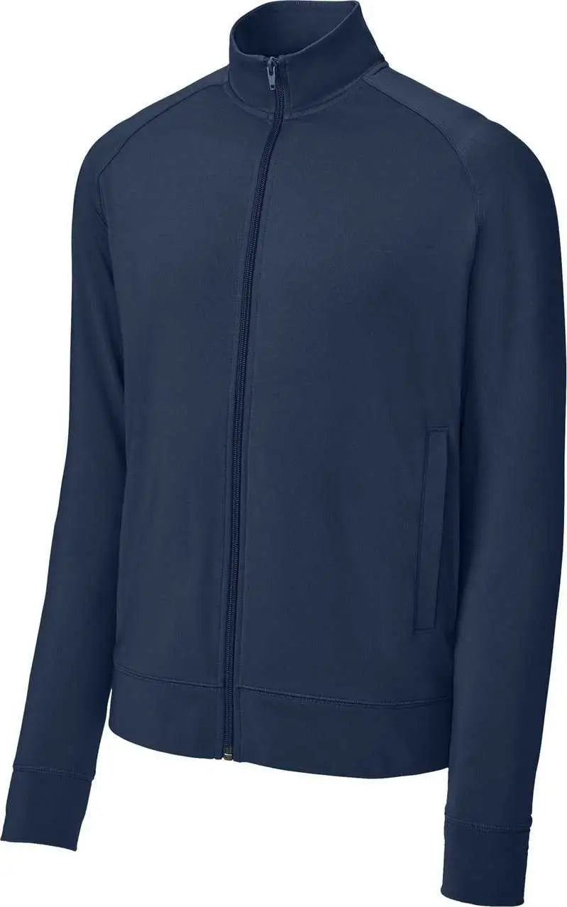 Sport-tek St857 Sport-wick Stretch Full-zip Cadet Jacket - True Navy