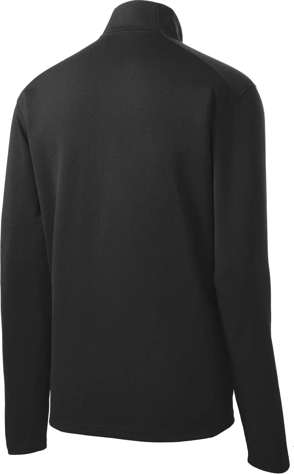Sport-tek St860 Sport-wick Textured 1/4-zip Pullover - Black