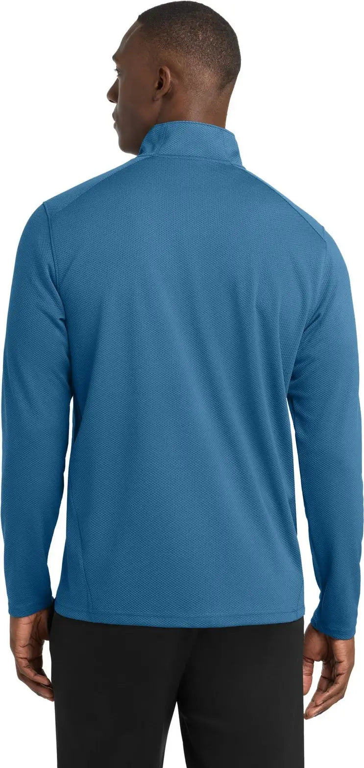 Sport-tek St860 Sport-wick Textured 1/4-zip Pullover - Dawn Blue