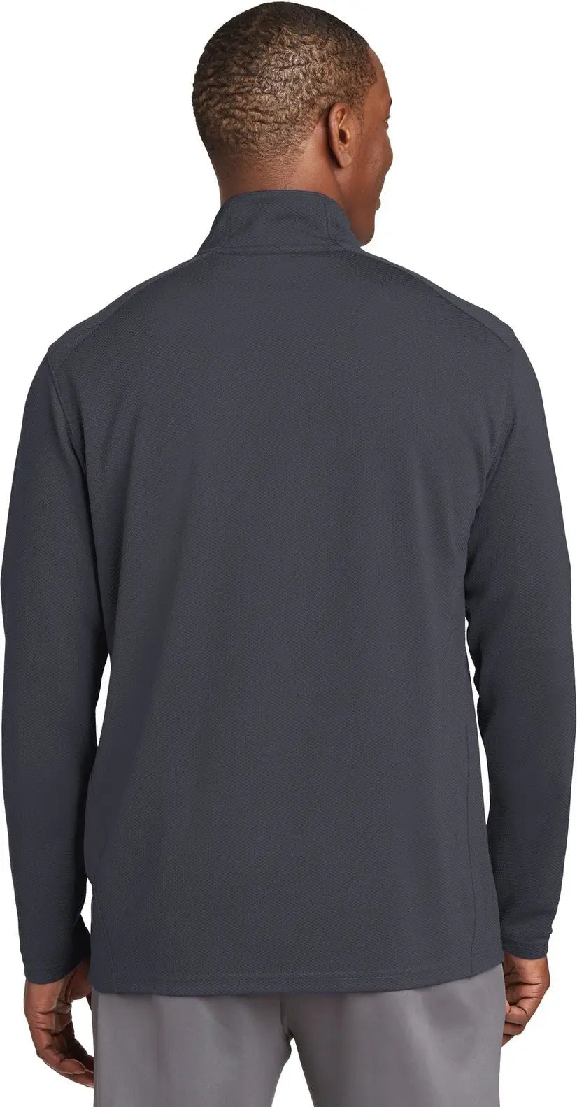 Sport-tek St860 Sport-wick Textured 1/4-zip Pullover - Iron Gray