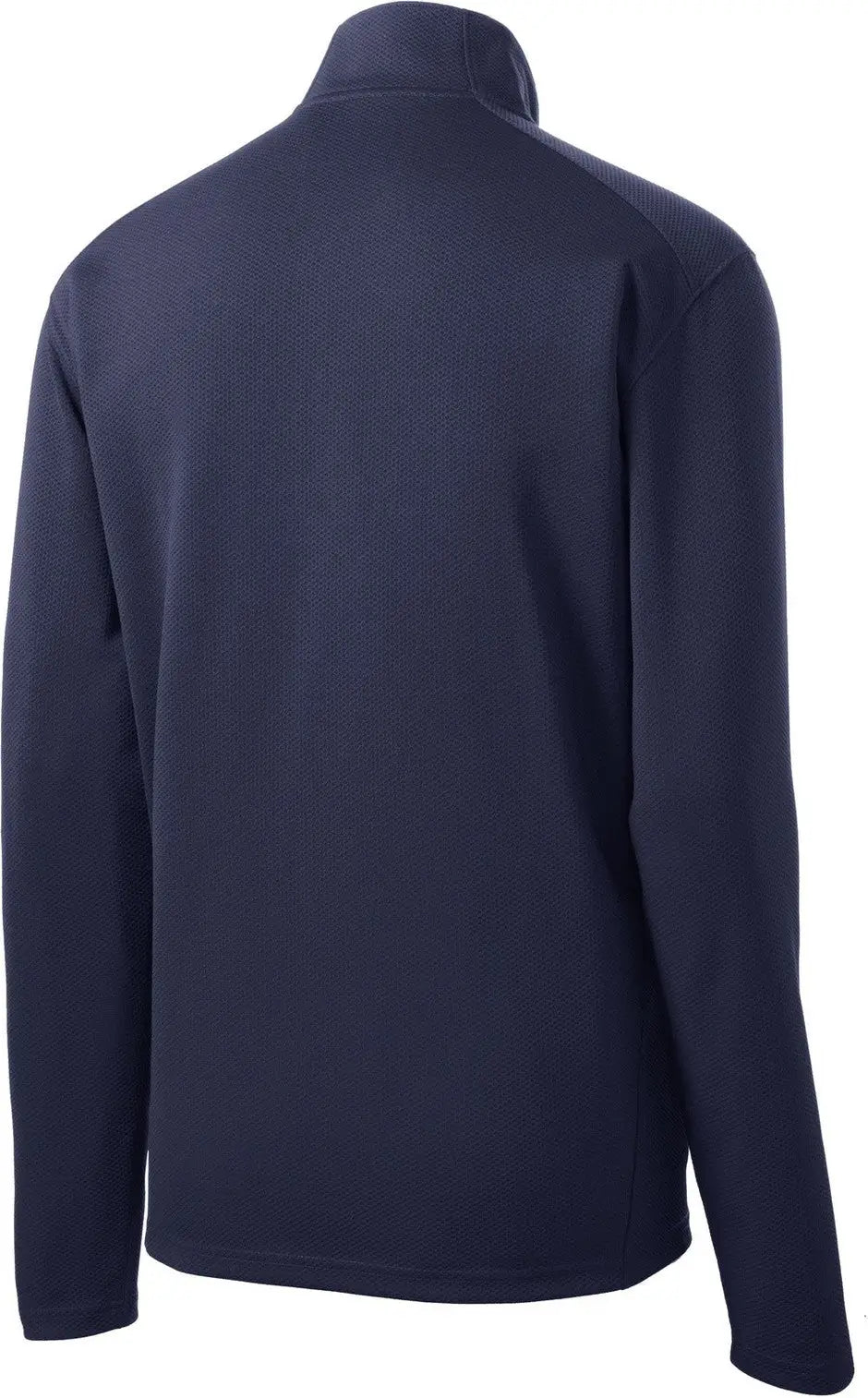 Sport-tek St860 Sport-wick Textured 1/4-zip Pullover - True Navy - Adult Xs