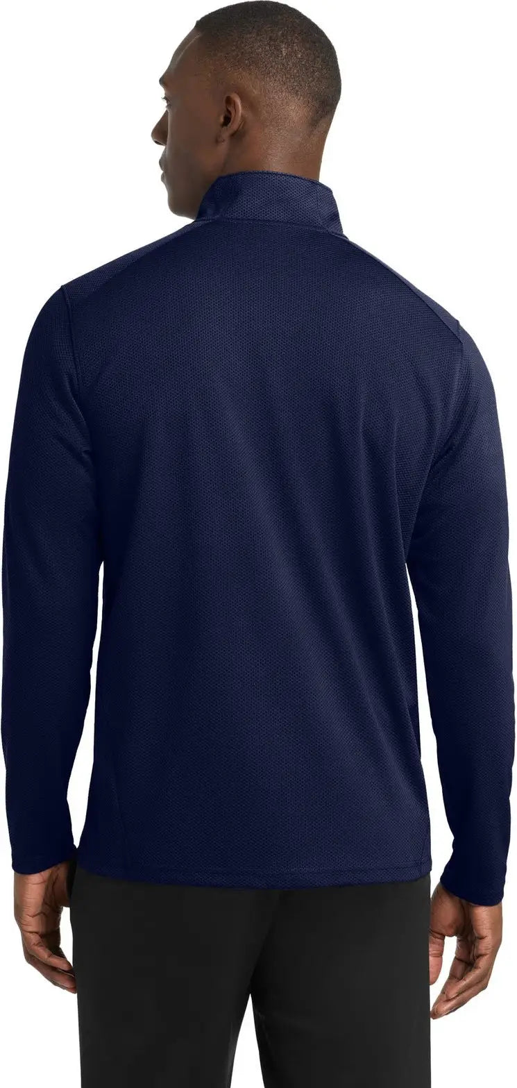 Sport-tek St860 Sport-wick Textured 1/4-zip Pullover - True Navy