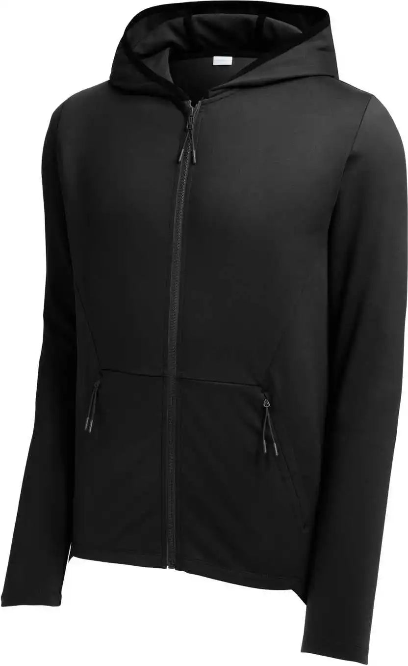 Sport-tek St870 Circuit Hooded Full-zip - Deep Black