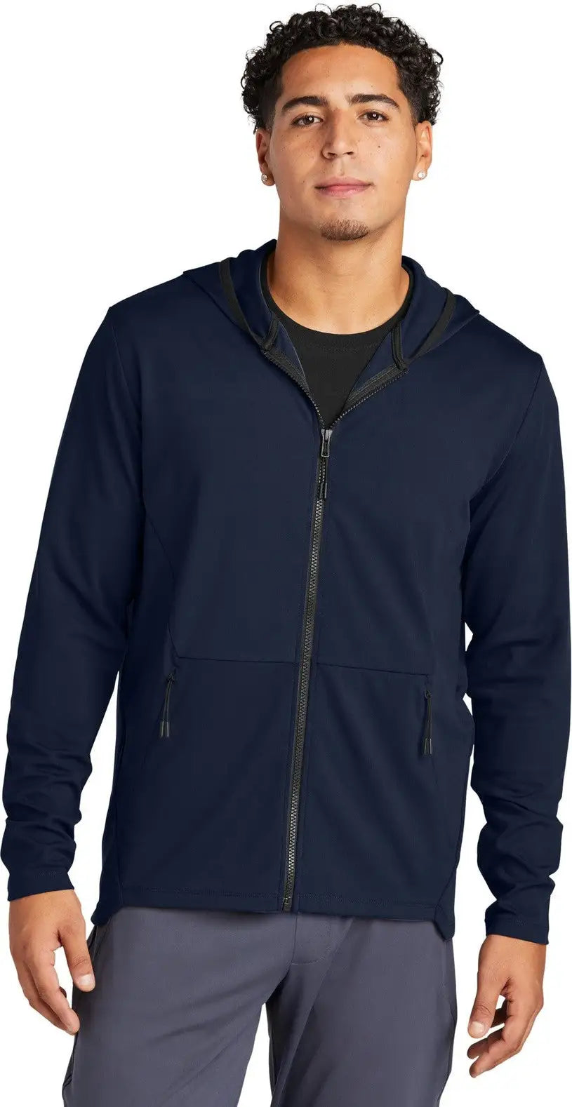 Sport-tek St870 Circuit Hooded Full-zip - True Navy - Adult Xs
