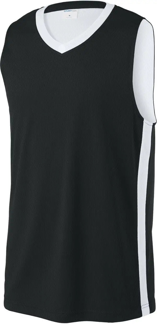 Sport-tek St900 Rival Basketball Rev Jersey - Black White