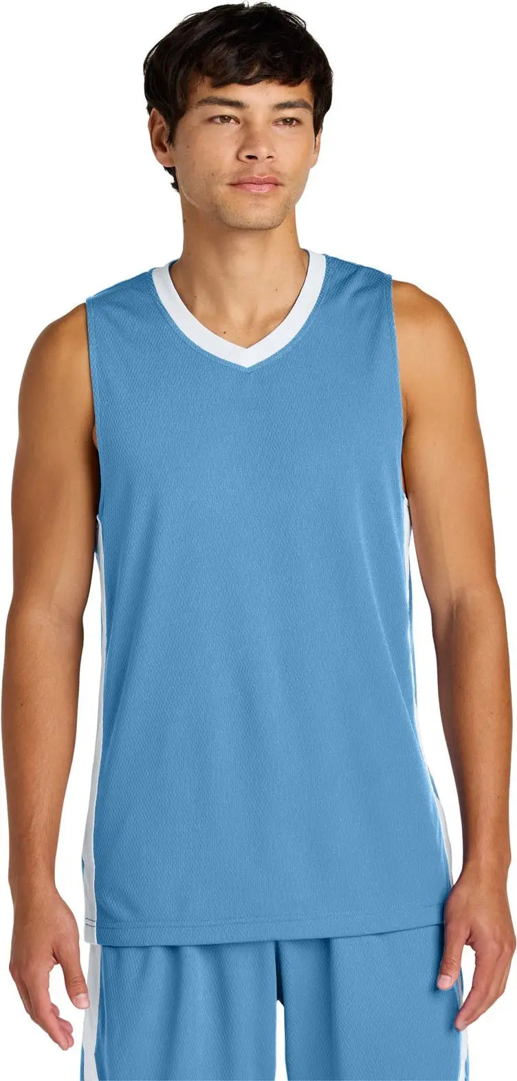 Sport-tek St900 Rival Basketball Rev Jersey - Carolina Blue White