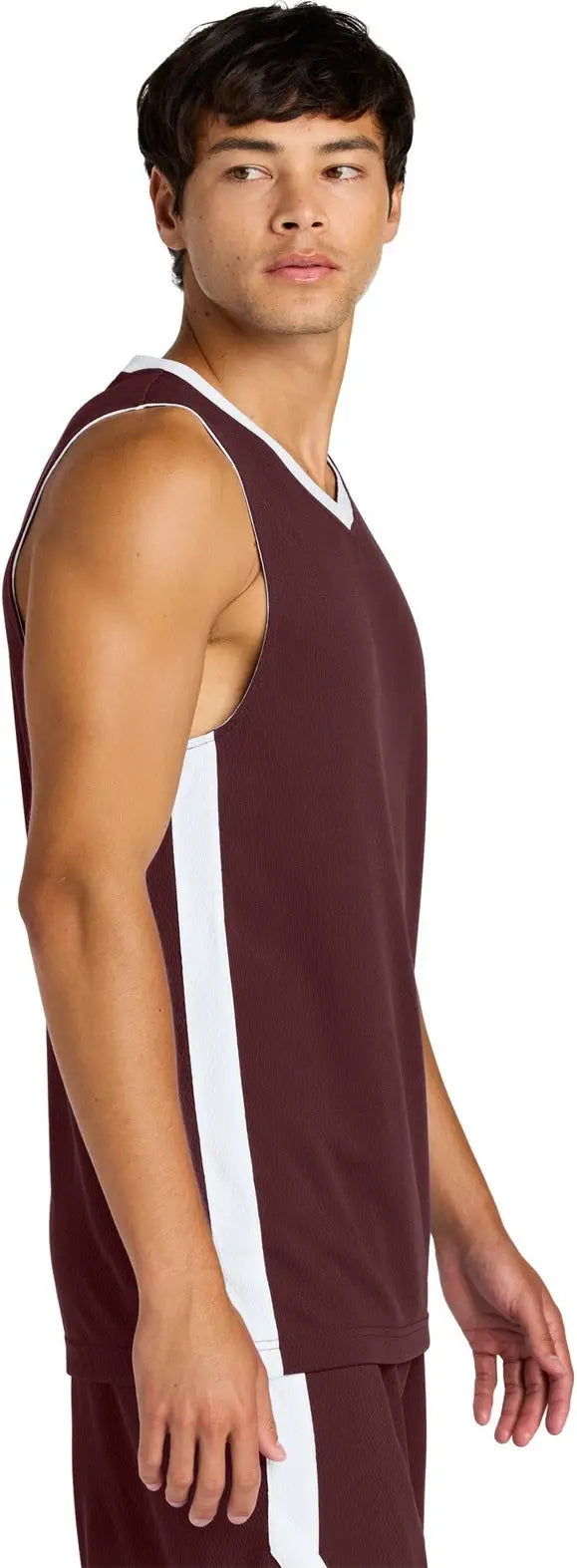 Sport-tek St900 Rival Basketball Rev Jersey - Maroon White