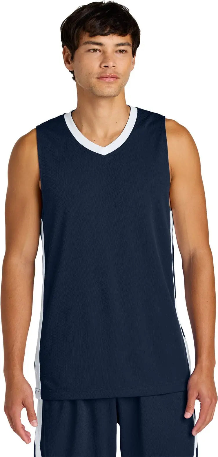 Sport-tek St900 Rival Basketball Rev Jersey - True Navy White - Navy/ / Adult Xs