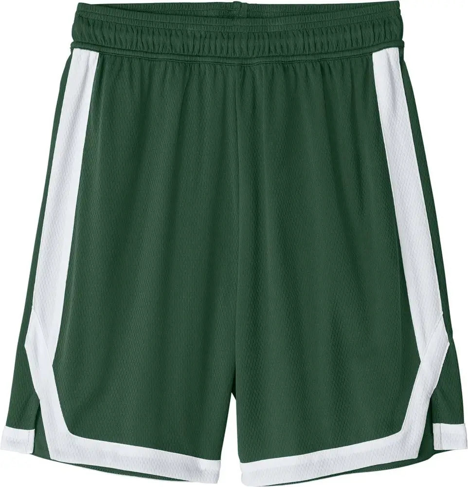 Sport-tek St901 Rival Basketball 7’’short - Forest Green White