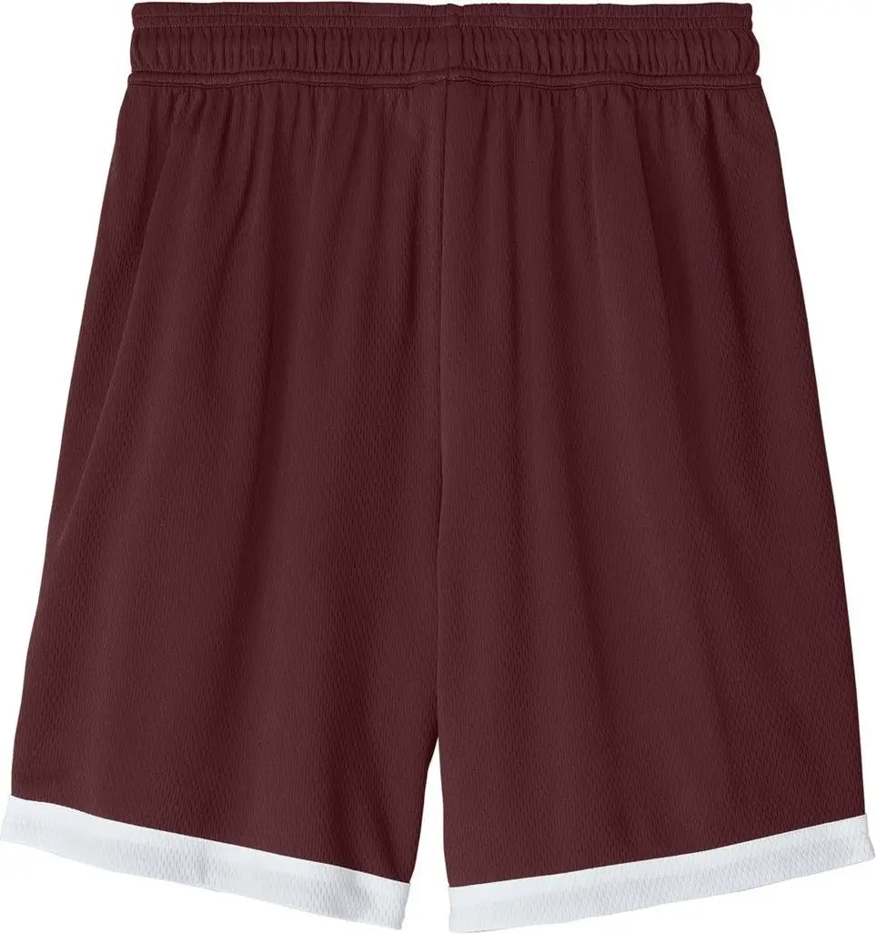 Sport-tek St901 Rival Basketball 7’’short - Maroon White