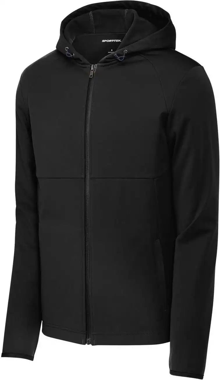 Sport Tek St980 Hooded Soft Shell Jacket Deep Black
