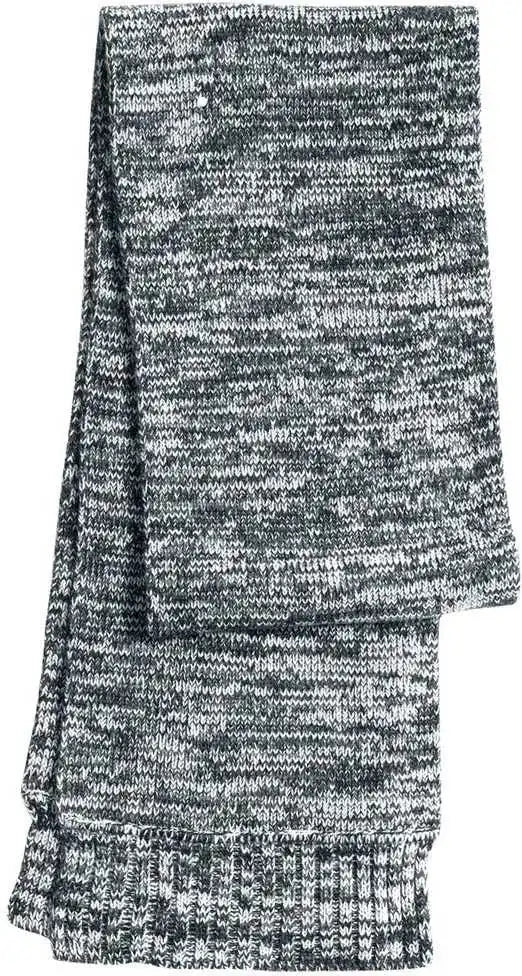 Sport-tek Sta04 Marled Scarf - Black Iron Gray White - Dark / one Size Fits Most