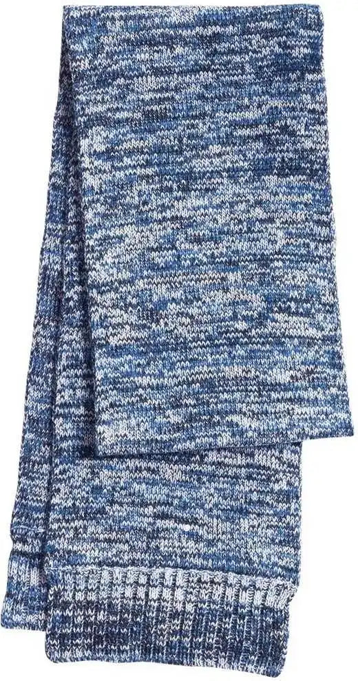 Sport-tek Sta04 Marled Scarf - True Royal Black White - one Size Fits Most
