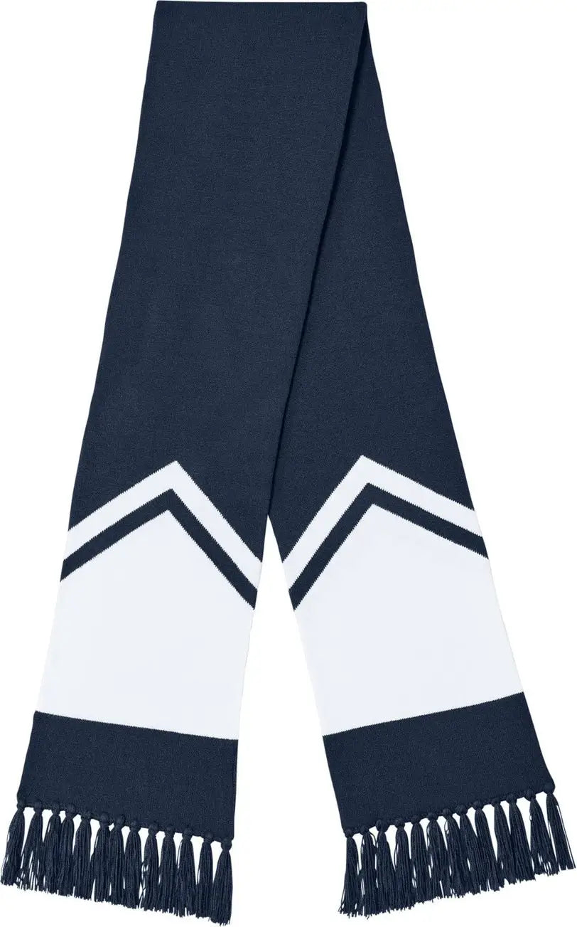 Sport-tek Sta06 Gameday Scarf - True Navy White - Navy/ / Adult Osfa