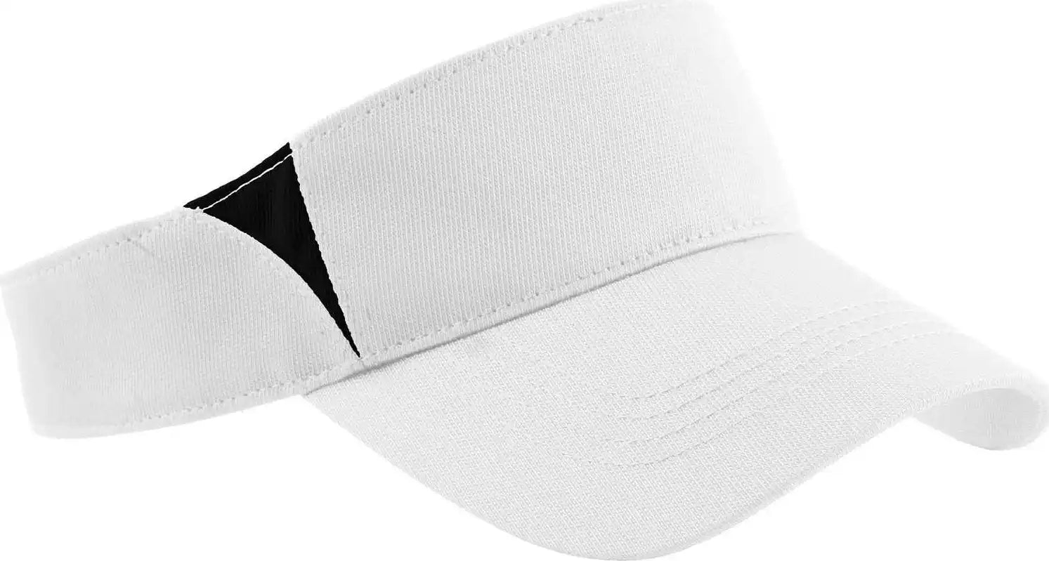 Sport-tek Stc13 Dry Zone Colorblock Visor - White Black - one Size Fits Most