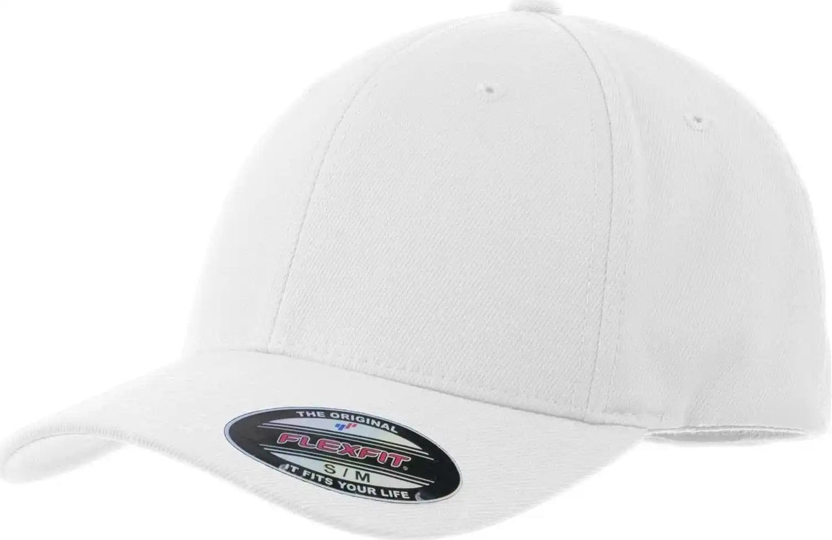 Sport Tek Stc17 Flexfit Performance Solid Cap White / 6 5/8’’ 7 1/8’’