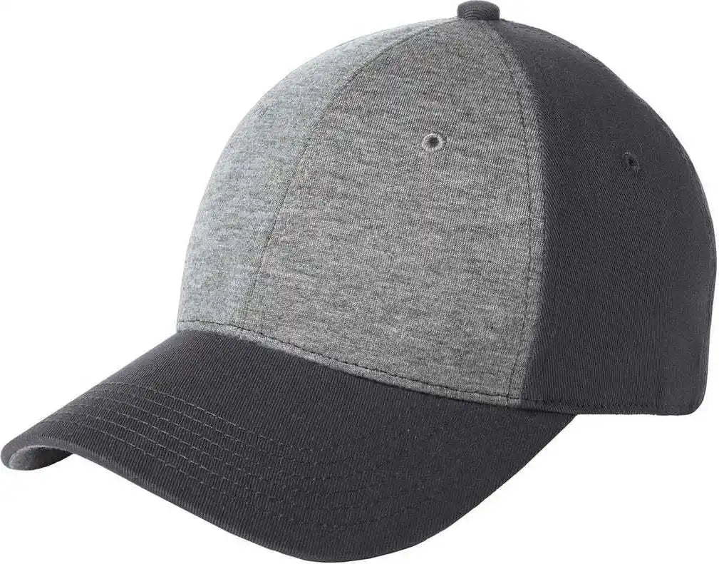 Sport-tek Stc18 Jersey Front Cap - Vintage Heather Iron Gray - Dark / 6 3/4’’ - 7 1/4’’