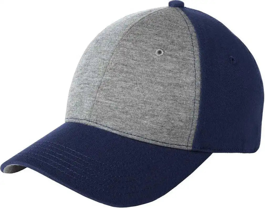 Sport-tek Stc18 Jersey Front Cap - Vintage Heather True Navy - 6 3/4’’ - 7 1/4’’