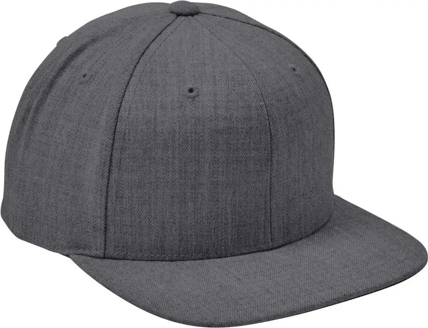 Sport-tek Stc19 Yp Classics Flat Bill Snapback Cap - Dark Heather Gray - one Size Fits Most
