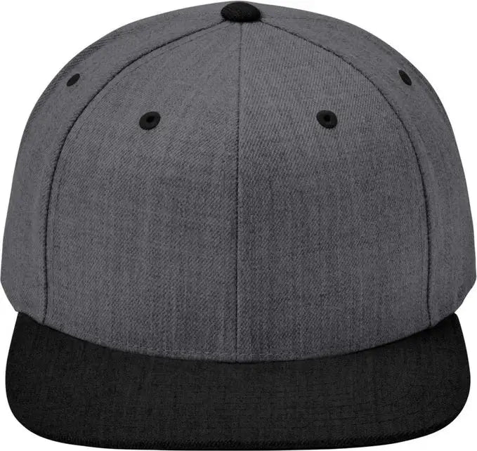 Sport-tek Stc19 Yp Classics Flat Bill Snapback Cap - Dark Heather Gray Black - Gray/ / one Size Fits Most