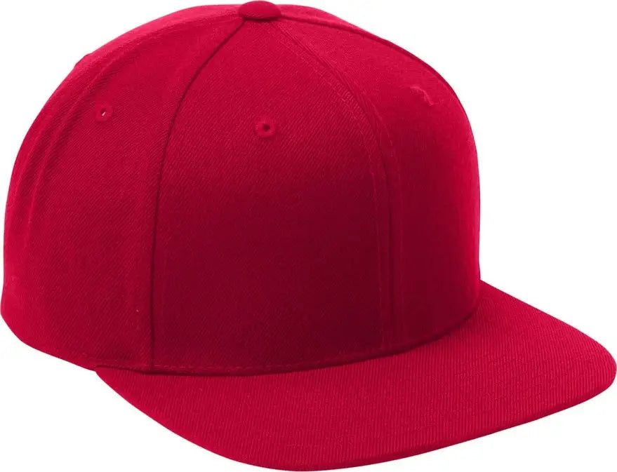Sport-tek Stc19 Yp Classics Flat Bill Snapback Cap - Deep Red - one Size Fits Most