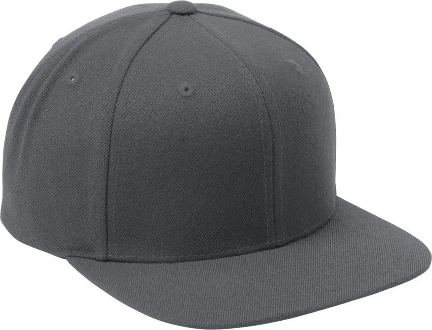 Sport-tek Stc19 Yp Classics Flat Bill Snapback Cap - Graphite - one Size Fits Most