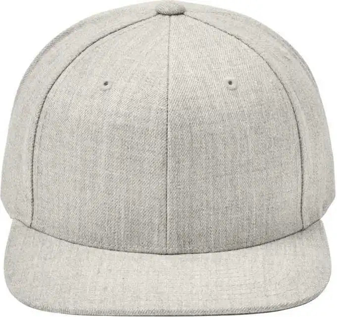 Sport-tek Stc19 Yp Classics Flat Bill Snapback Cap - Heather Grey - Osfa
