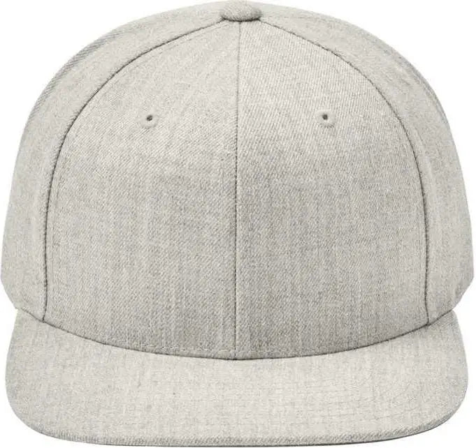 Sport-tek Stc19 Yp Classics Flat Bill Snapback Cap - Heather Grey
