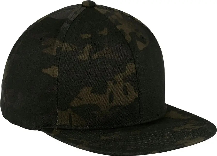 Sport-tek Stc19 Yp Classics Flat Bill Snapback Cap - Multicam Black - one Size Fits Most
