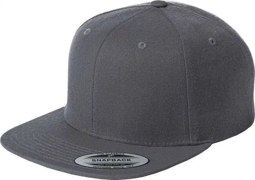 Sport Tek Stc19 Yupoong Flat Bill Snapback Cap Graphite Dark Gray / Osfm