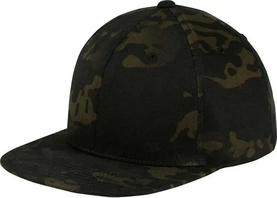 Sport-tek Stc19 Yupoong Multicam Flat Bill Snapback Cap - Multicam Black - Multi-colored / 7 1/8’’ - 5/8’’
