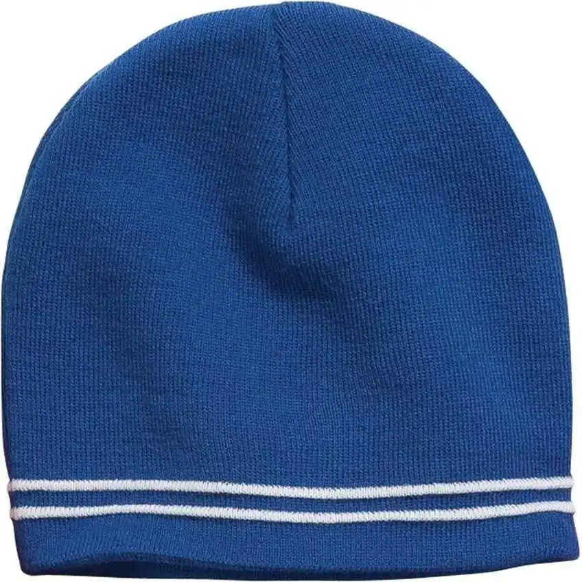 Sport-tek Stc20 Spectator Beanie - True Royal White - one Size Fits Most