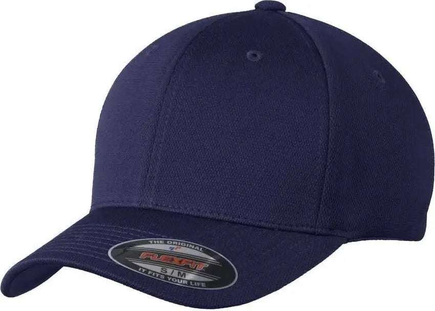 Sport-tek Stc22 Flexfit Cool & Dry Poly Block Mesh Cap - True Navy - 6 3/4’’ - 7 1/4’’