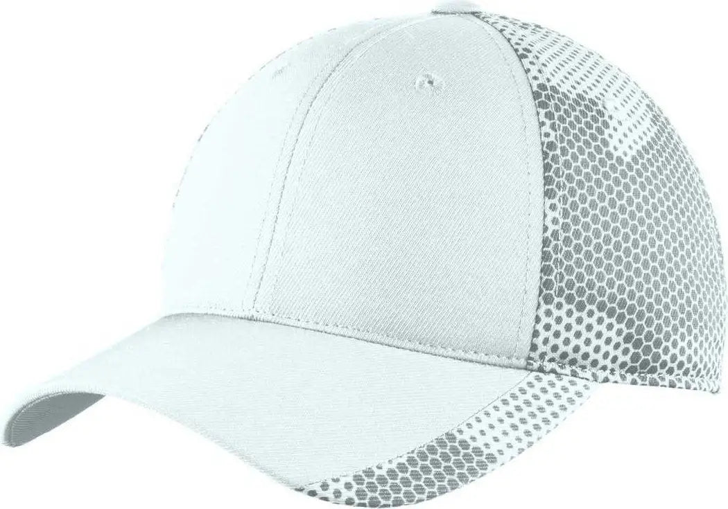 Sport-tek Stc23 Camohex Cap - White