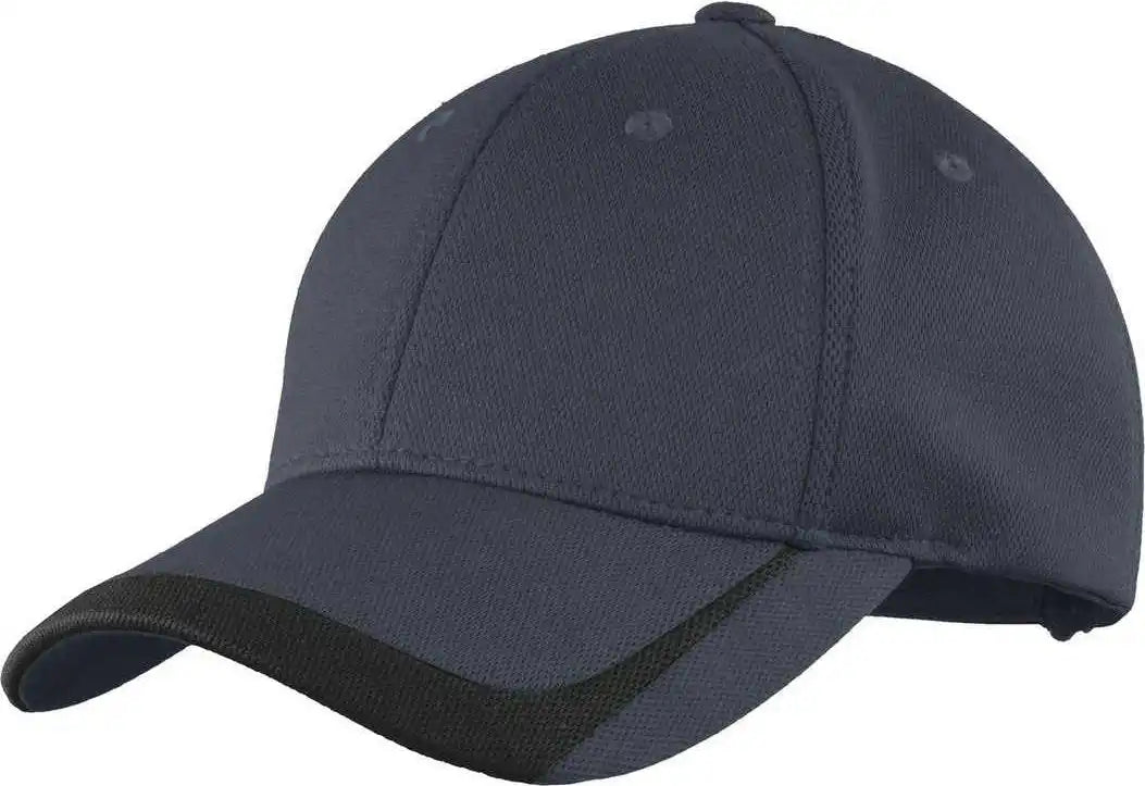 Sport Tek Stc24 Pique Colorblock Cap Graphite Black Dark Gray / one Size Fits Most