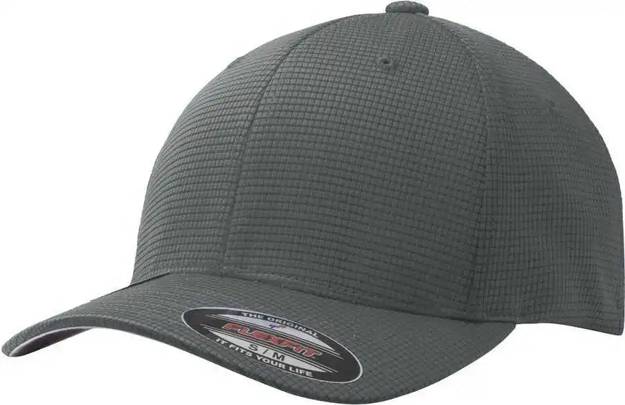 Sport-tek Stc33 Flexfit Grid Texture Cap - Graphite - Dark Gray / 6 3/4’’ - 7 1/4’’