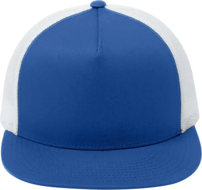 Sport-tek Stc38 Yp Classics 5-panel Classic Trucker Mesh Back Cap - True Royal White - Royal/ / one Size Fits Most