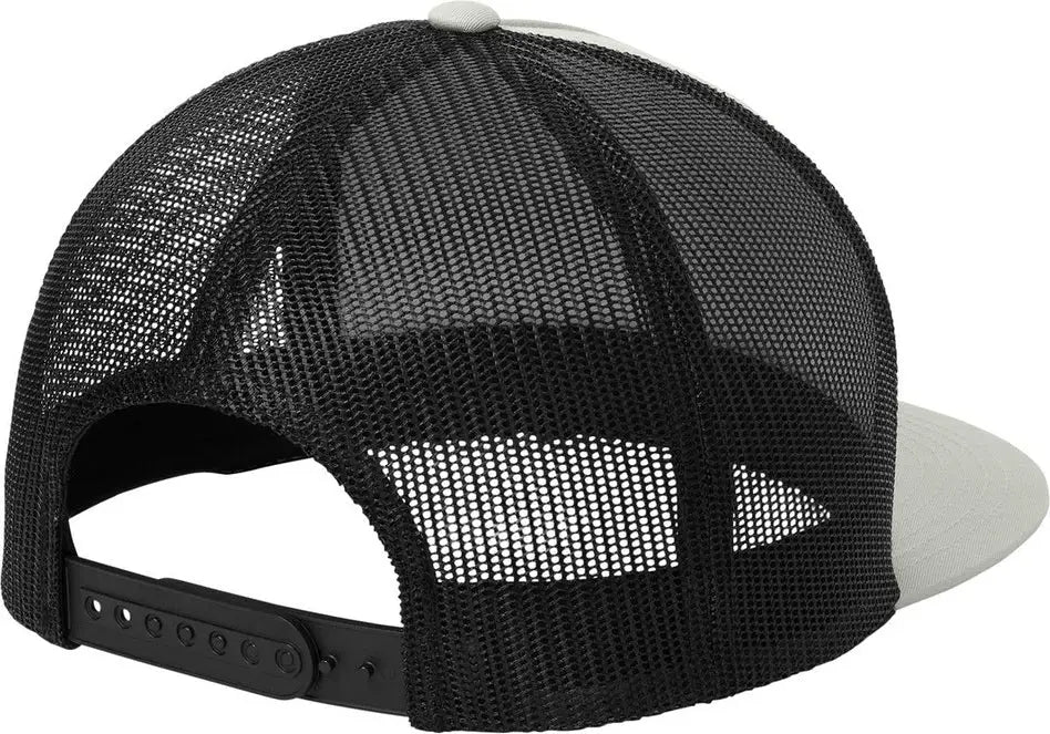 Sport-tek Stc38 Yp Classics 5-panel Classic Trucker Mesh Back Cap - Silver Black - Silver/ / one Size Fits Most