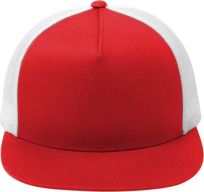 Sport-tek Stc38 Yp Classics 5-panel Classic Trucker Mesh Back Cap - True Red White - Red/ / one Size Fits Most