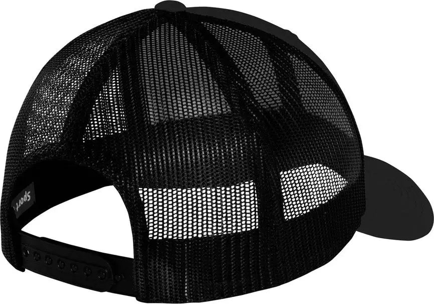 Sport-tek Stc39 Yp Classics Retro Trucker Cap - Black - Black/ / one Size Fits Most