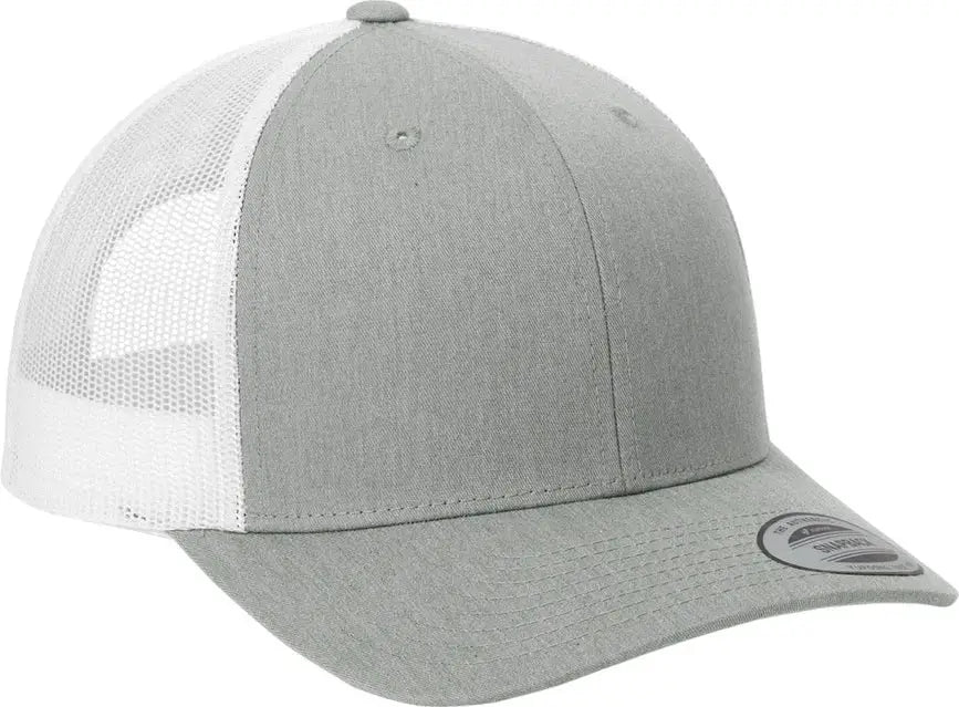 Sport-tek Stc39 Yp Classics Retro Trucker Cap - Heather Gray White - Gray/ / one Size Fits Most
