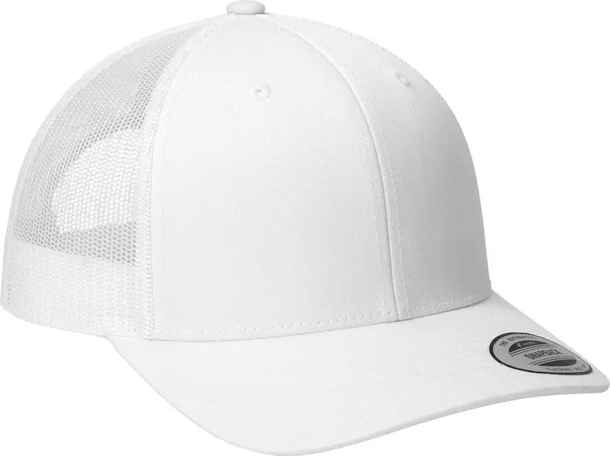 Sport-tek Stc39 Yp Classics Retro Trucker Cap - White - one Size Fits Most