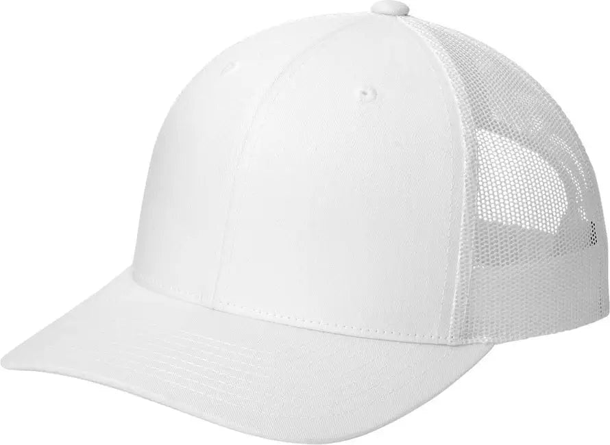 Sport-tek Stc39 Yp Classics Retro Trucker Cap - White - one Size Fits Most